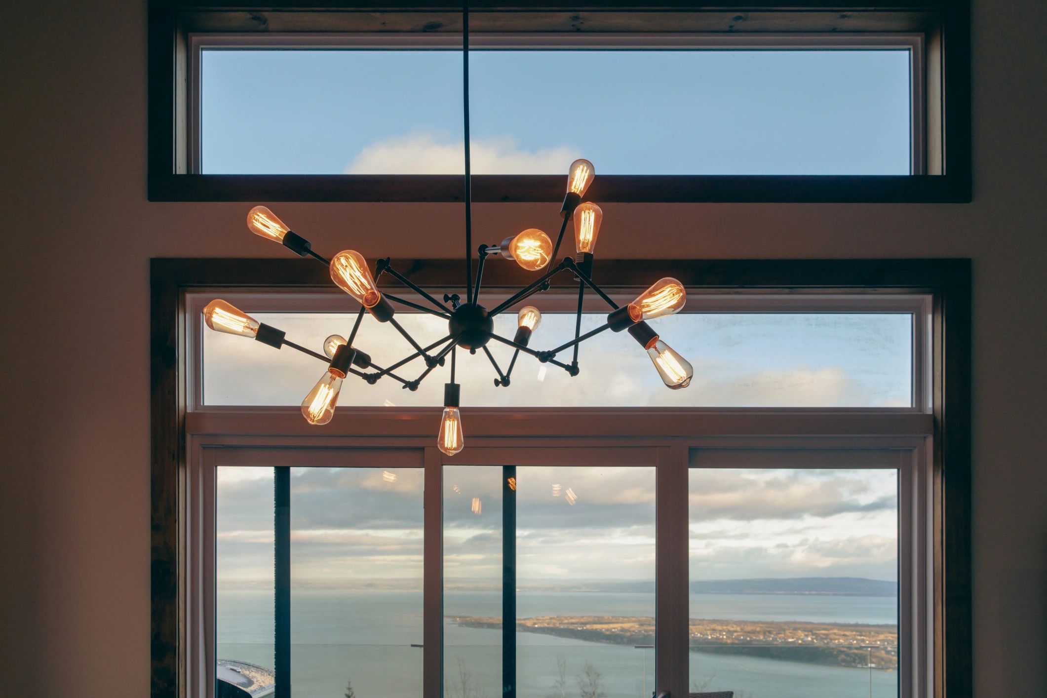 Modern interior lighting fixture in a home